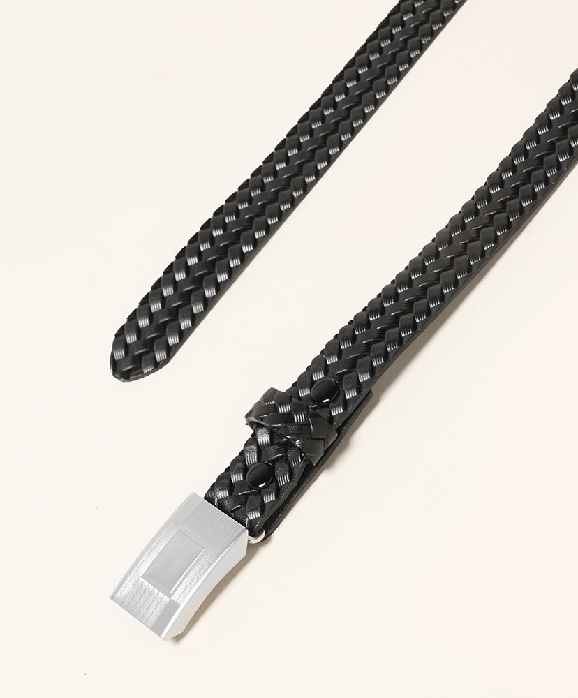 Lot.021 Basketweave Pattern Belt Black/ブラック OS