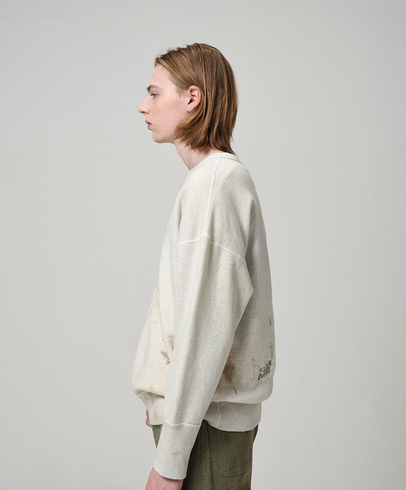 Repaired Double V Sweatshirt -U S Army Oatmeal/オートミール L(MEN)