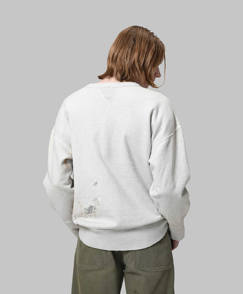 Repaired Double V Sweatshirt -U S Army Oatmeal/オートミール L(MEN)