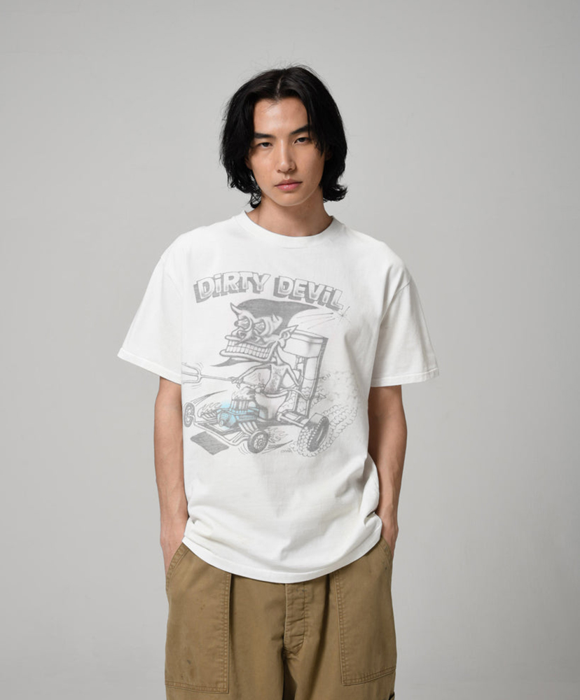 Sketch Devil Over Moon Tee White/ホワイト L(MEN)
