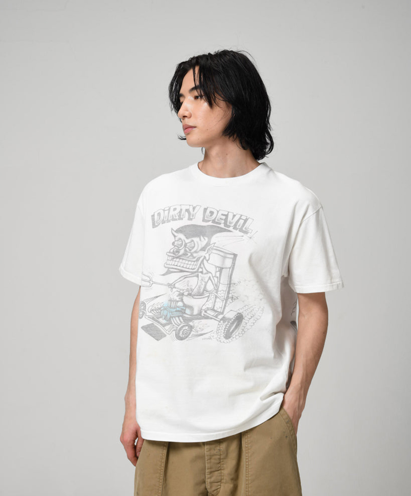 Sketch Devil Over Moon Tee White/ホワイト L(MEN)