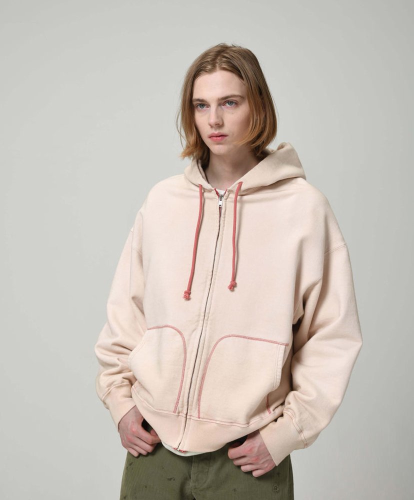 Overfaded Zip Hoodie Faded Red / フェイデッドレッド L(MEN)