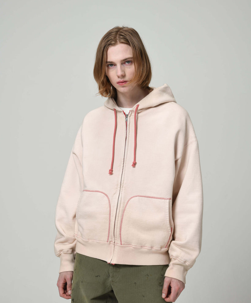 Overfaded Zip Hoodie Faded Red / フェイデッドレッド L(MEN)