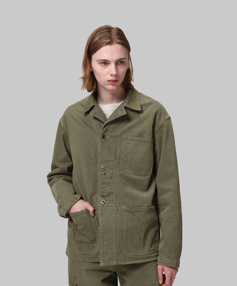 P47 HBT Jacket Olive Green/オリーブグリーン L(MEN)