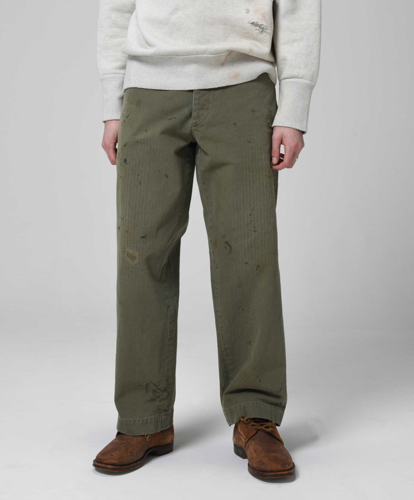 P47 HBT Trousers Olive Green/オリーブグリーン L(MEN)