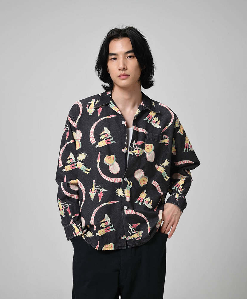 Space Age Flannel Shirt Black / ブラック L(MEN)