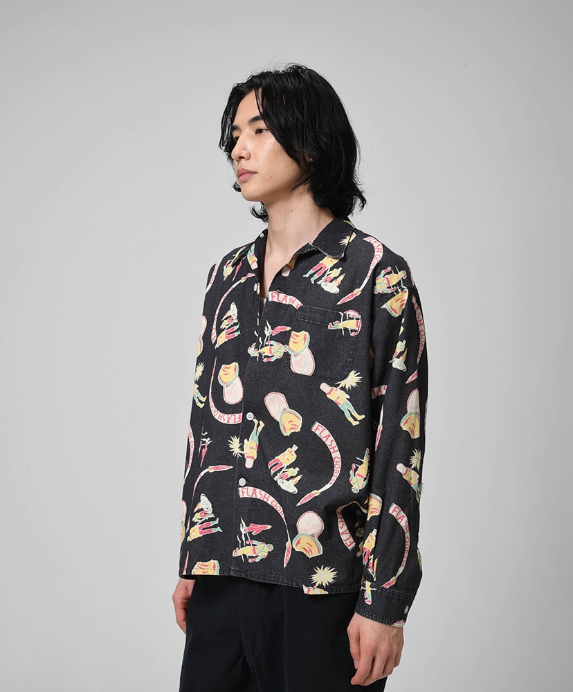 Space Age Flannel Shirt Black / ブラック L(MEN)