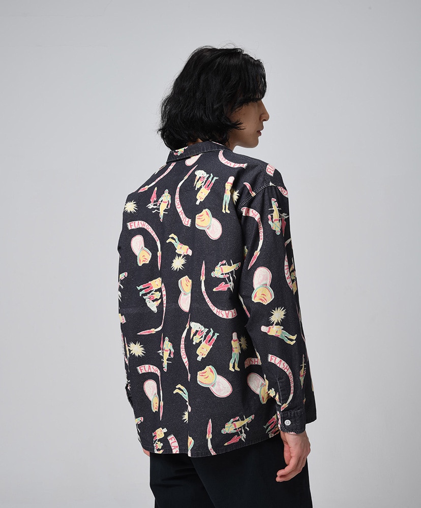 Space Age Flannel Shirt Black / ブラック L(MEN)