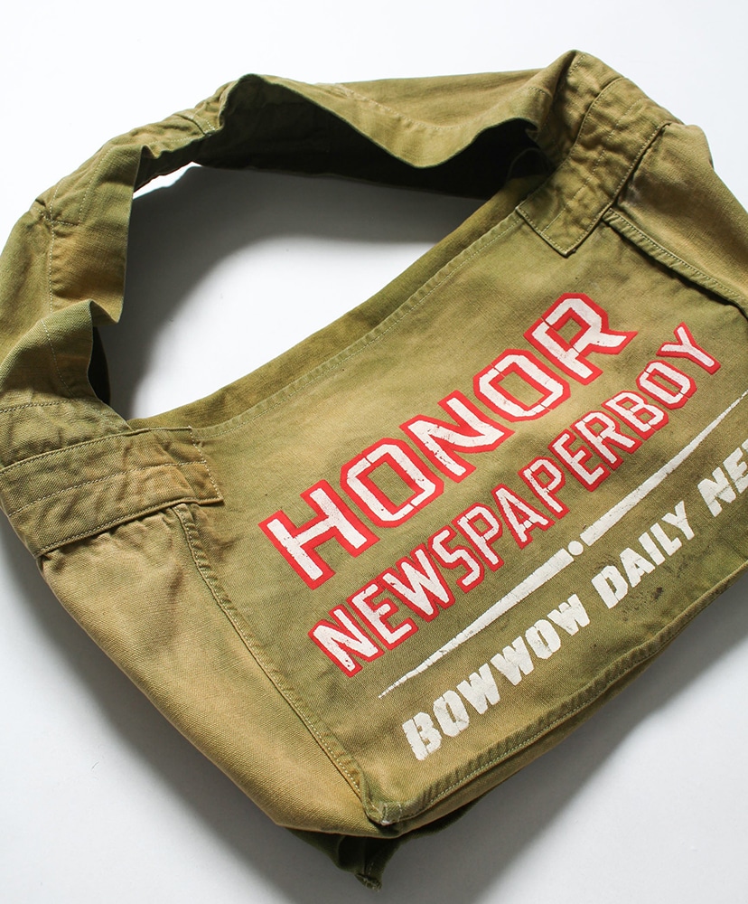 Wide Strap Newspaper Bag Green / グリーン ONE(MEN)