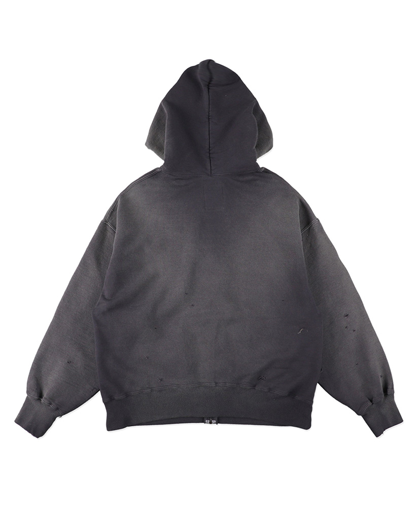 Weathered Zip Hoodie EggPlant Die/エッグプラントダイ L(MEN)
