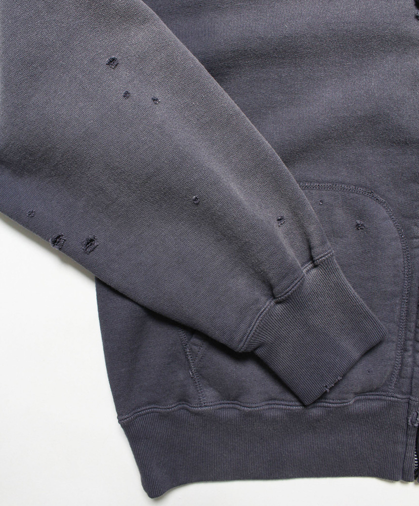 Weathered Zip Hoodie EggPlant Die/エッグプラントダイ L(MEN)