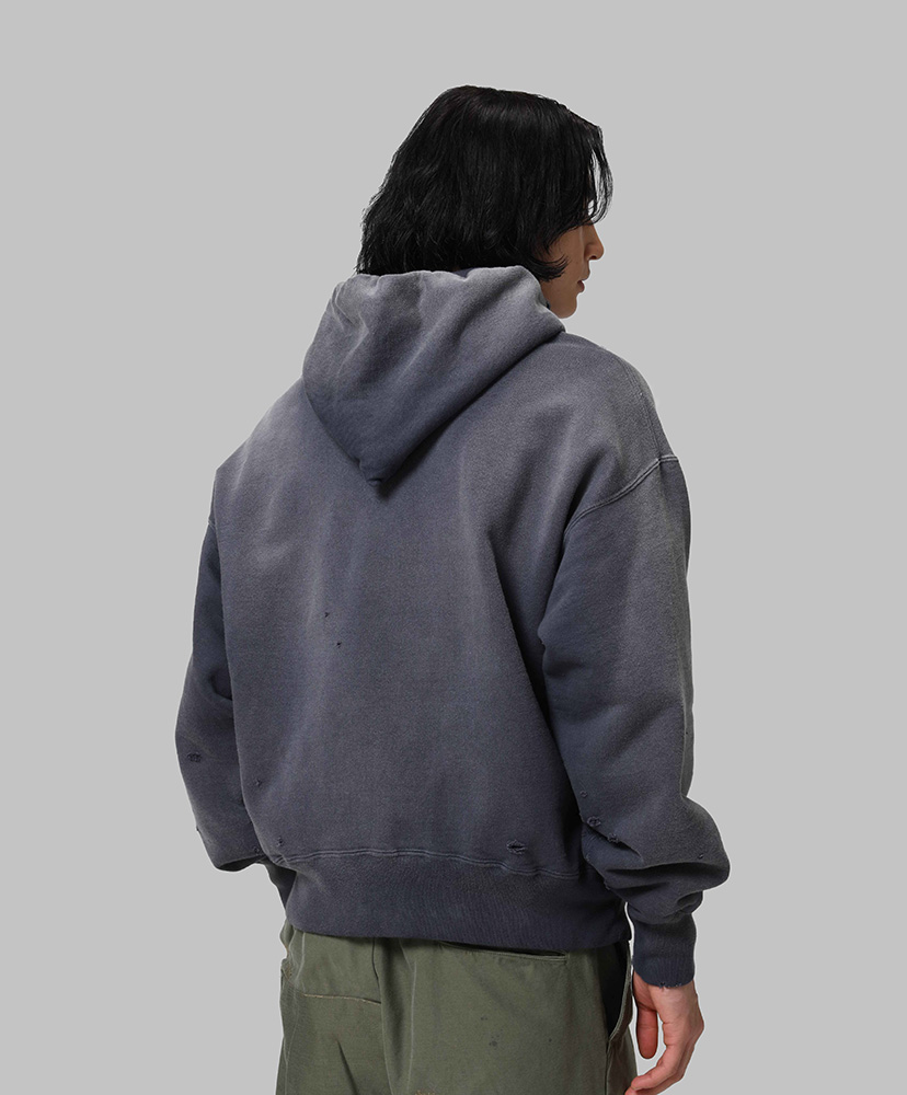 Weathered Zip Hoodie EggPlant Die/エッグプラントダイ L(MEN)