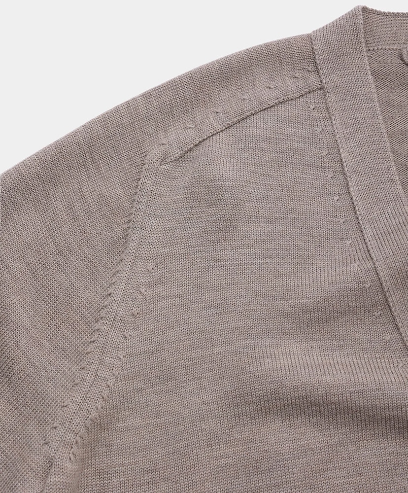 7GG V Neck Cardigan Mocha/モカ L(MEN)