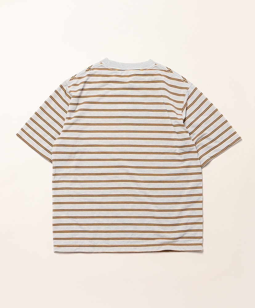 Clinton Striped Tee Birch×Gold×Navy/バーチ×ゴールド×ネイビー L(MEN)
