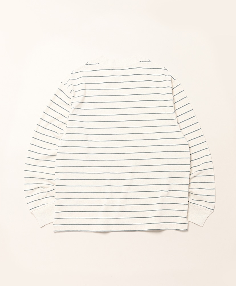 Union Long-Sleeve Stripe Tee Birch×Grass×Navy/バーチ×グラス×ネイビー L(MEN)