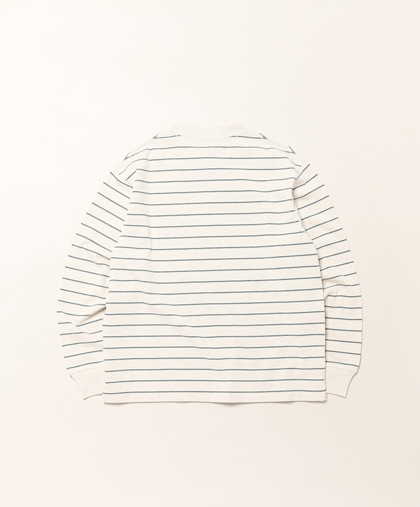 Union Long-Sleeve Stripe Tee Birch×Grass×Navy/バーチ×グラス×ネイビー M(WOMEN)