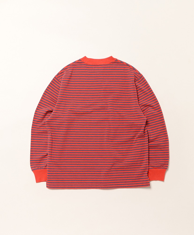 Union Long-Sleeve Stripe Tee Scarlet×Sax×Navy/スカーレット×サックス×ネイビー M(WOMEN)