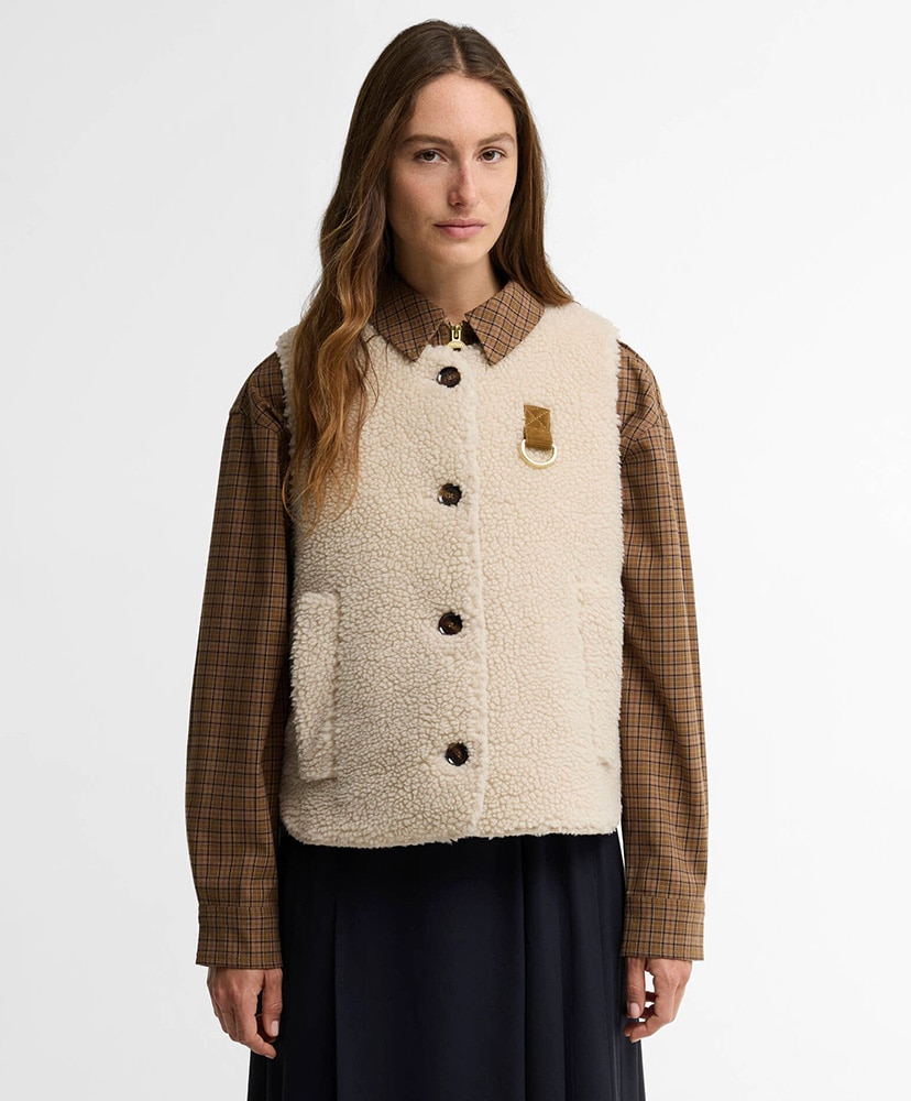 Bowes Fleece Gilet Cream/クリーム 10(WOMEN)