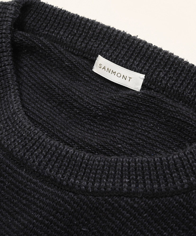 シルクニット長袖クルーネック Dark Navy/ダークネイビー 1(MEN)