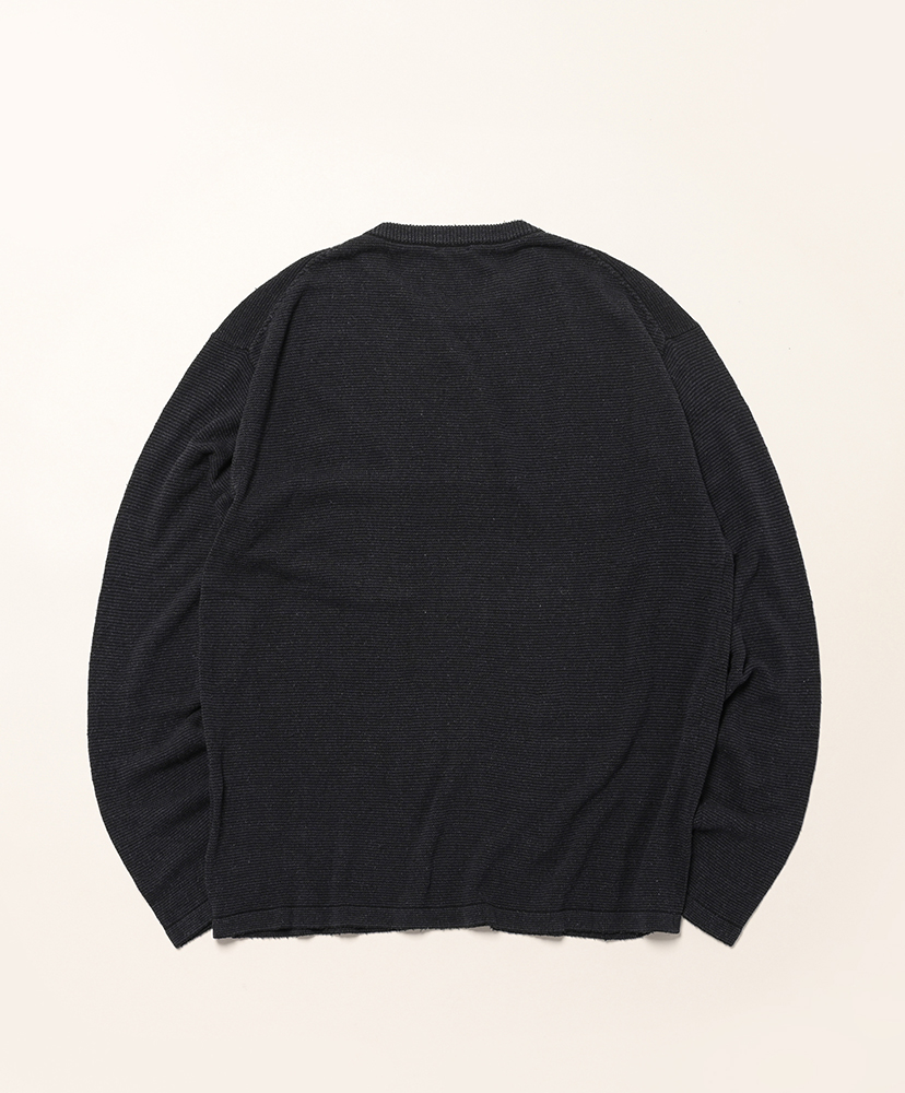 シルクニット長袖クルーネック Dark Navy/ダークネイビー 1(MEN)