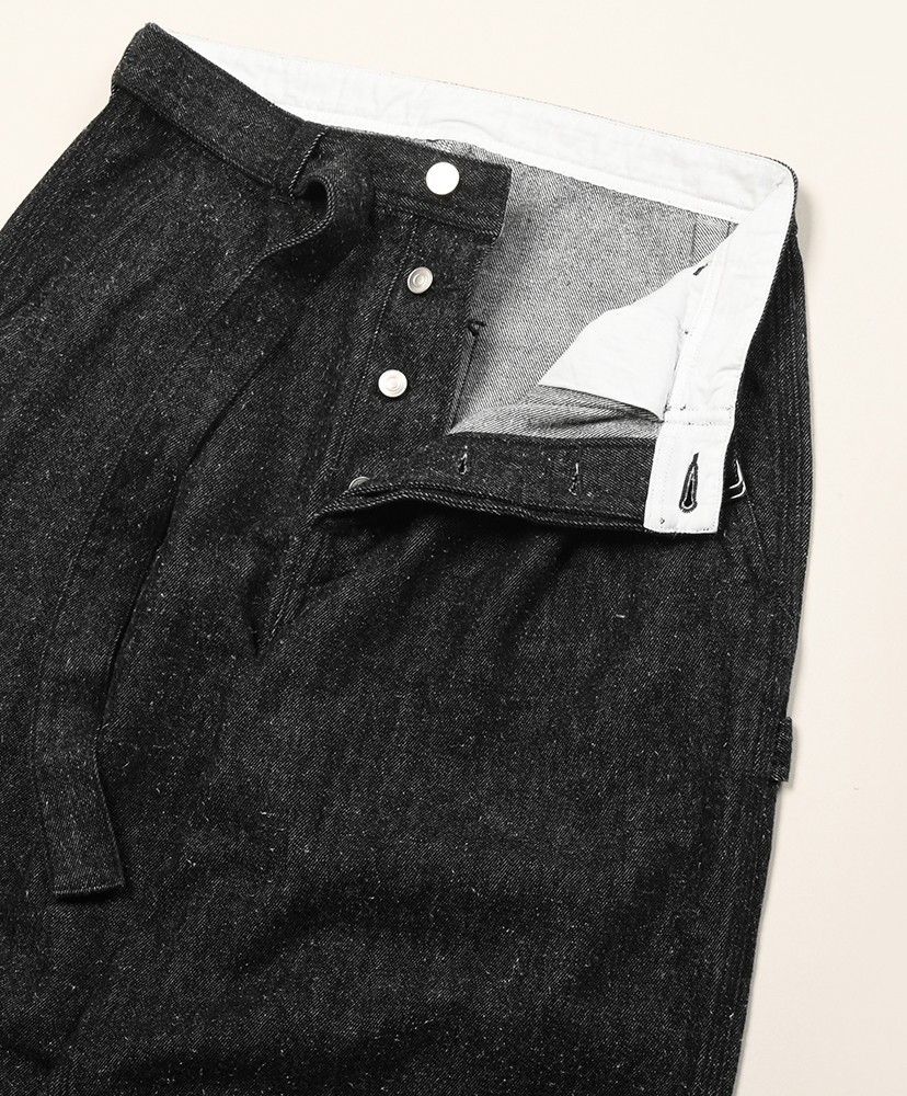 シルクデニムベルテッドパンツ Black/ブラック 1(MEN)