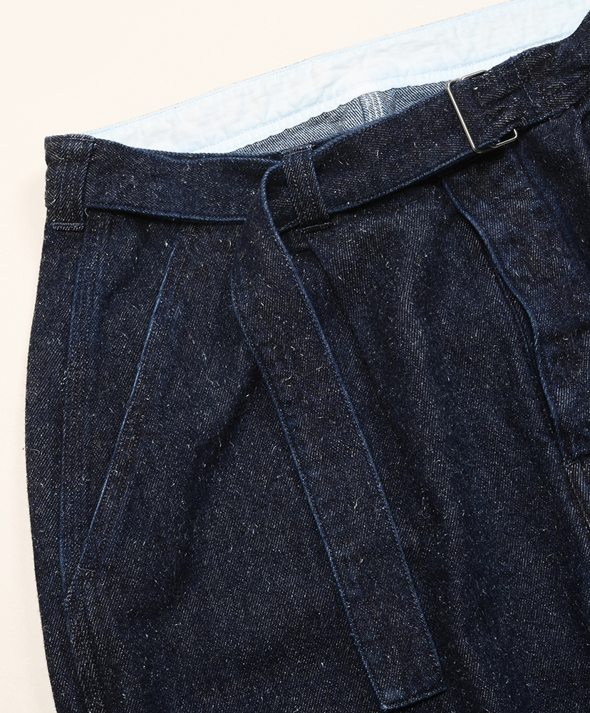 シルクデニムベルテッドパンツ Indigo/インディゴ 1(MEN)