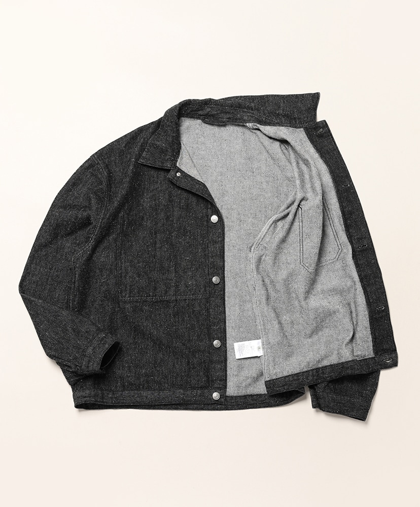 シルクデニムワークジャケット Black/ブラック 2(MEN)
