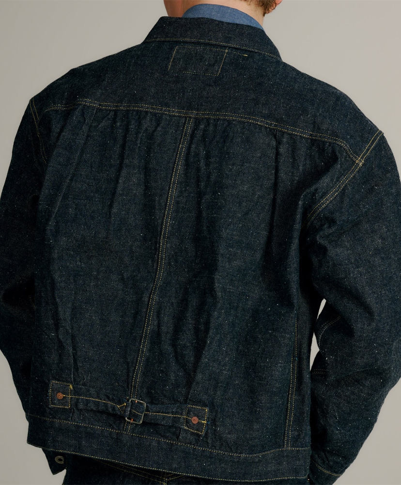 Recycled Waste Suvin Cotton Yarn 14oz. Denim Blouse WWII Model 420 Non Wash L(MEN)