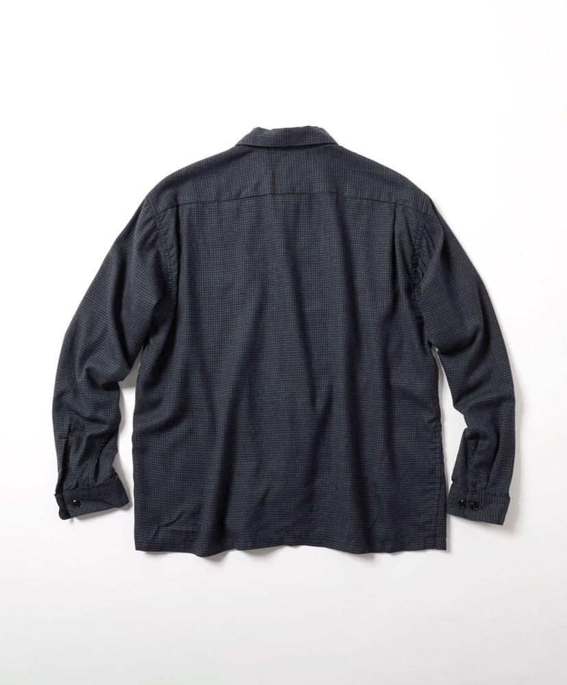 Super120's Wool Check Shirt Black/ブラック L(MEN)