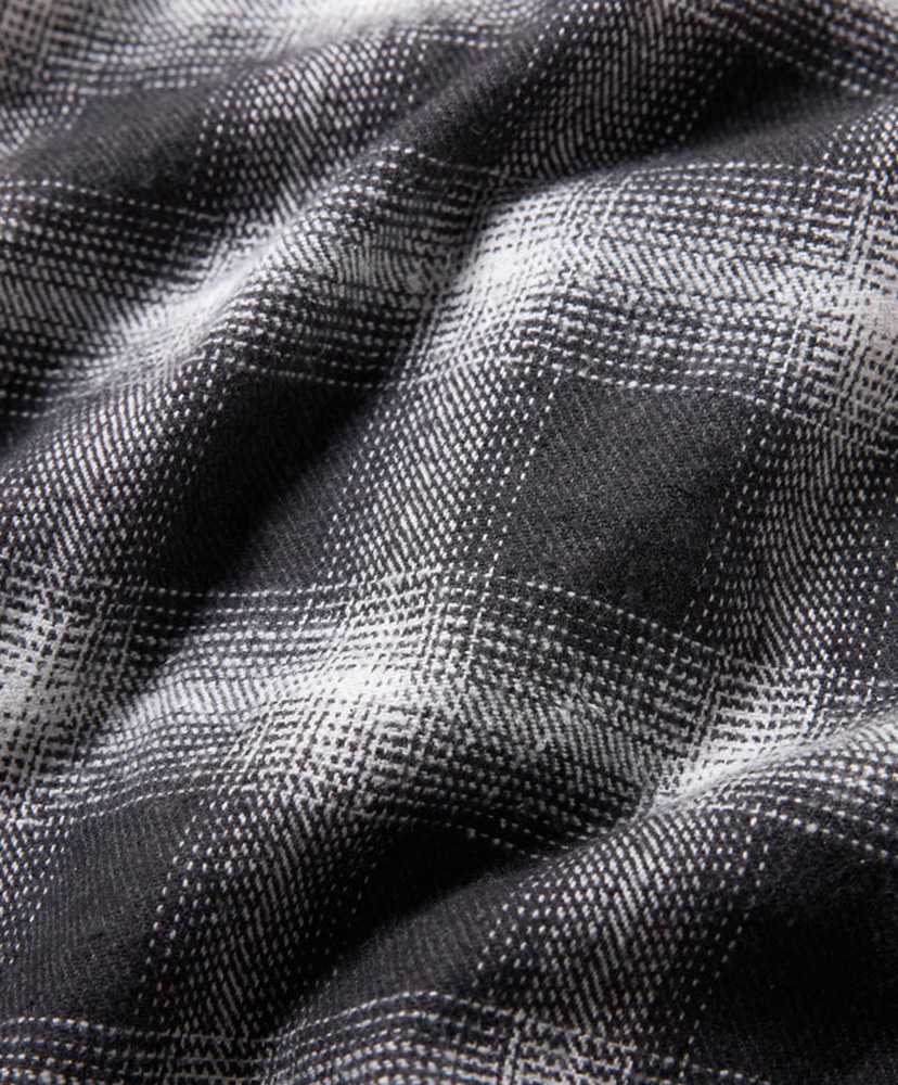 Cotton Silk Nep Check Open Shirt Black/ブラック L(MEN)