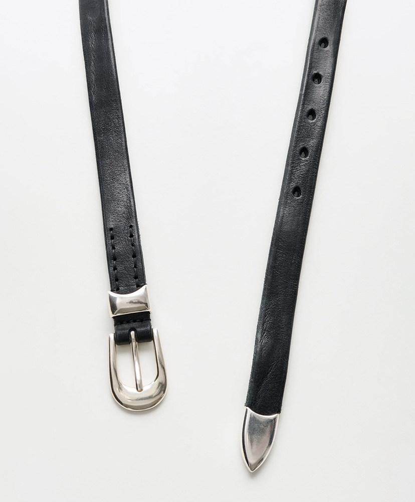 2cm Belt - Black Leather Black Leather/ブラックレザー 80(MEN)
