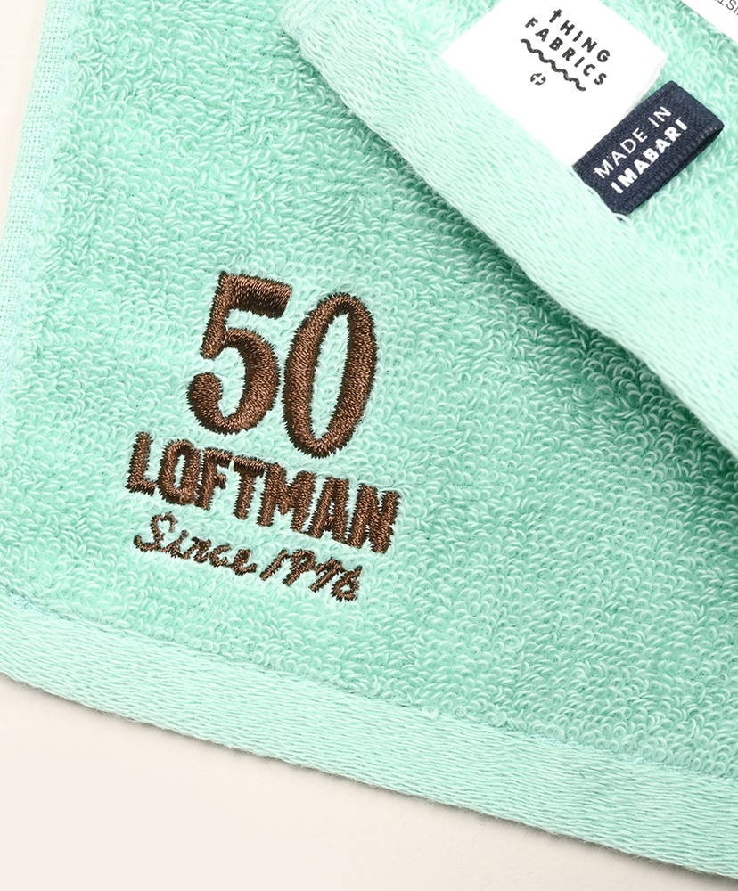 LOFTMAN別注 50th TIP TOP 365 Face Towel Opal Green/オパールグリーン F