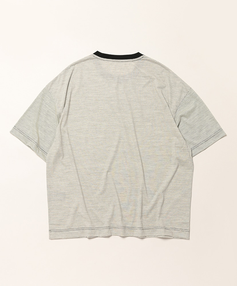 32G Wool Stripe SS Tee Beige/ベージュ L(MEN)