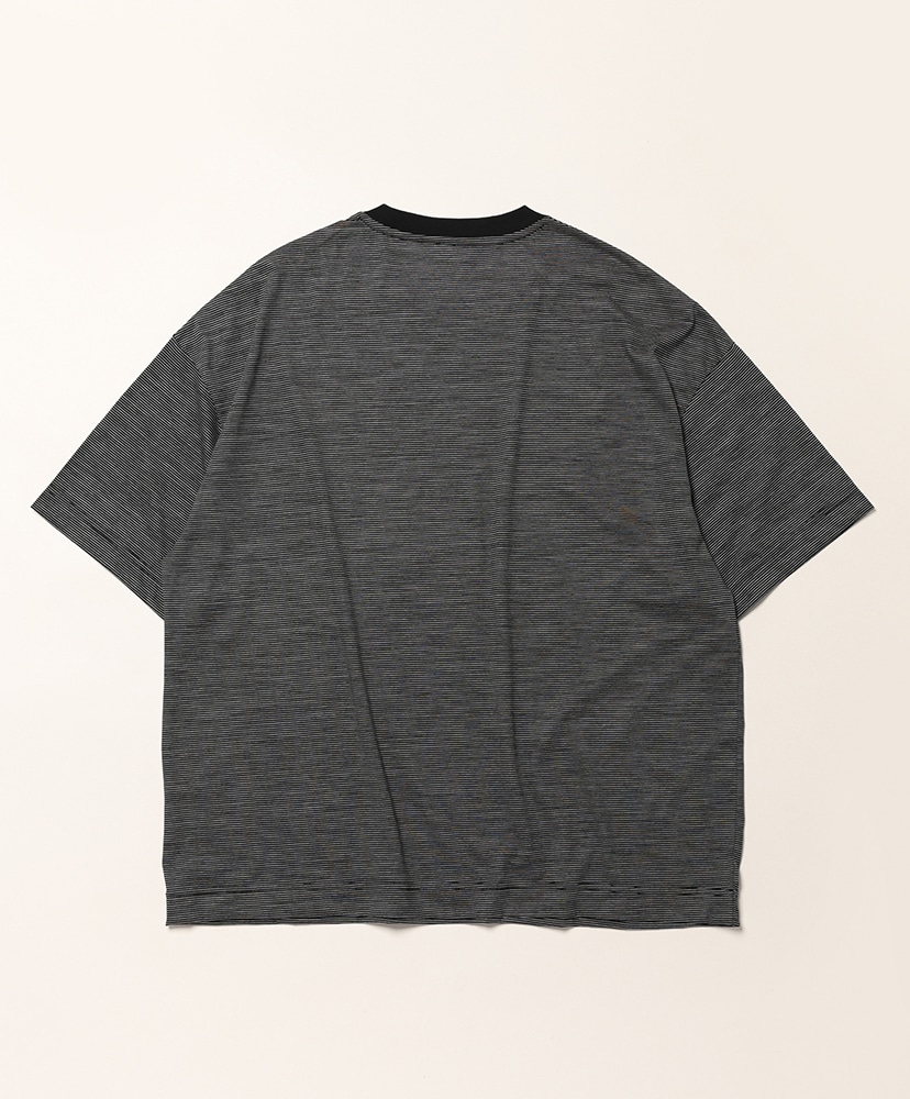 32G Wool Stripe SS Tee Black/ブラック L(MEN)