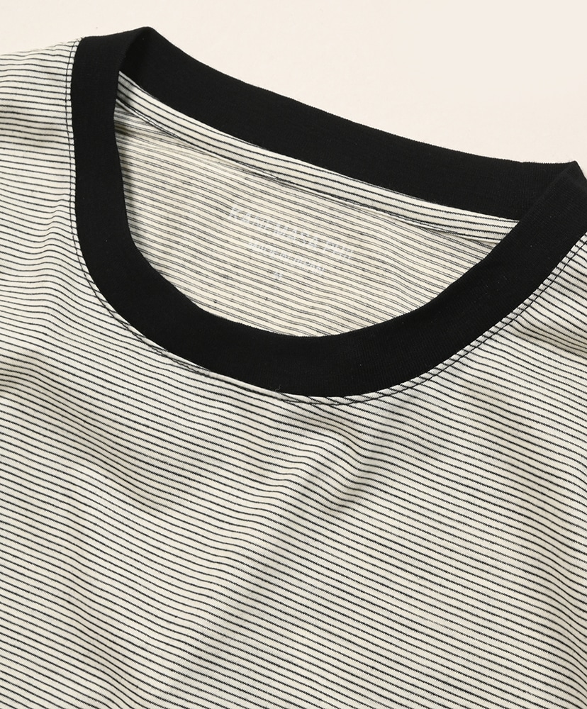 32G Wool Stripe LS Tee Beige/ベージュ L(MEN)