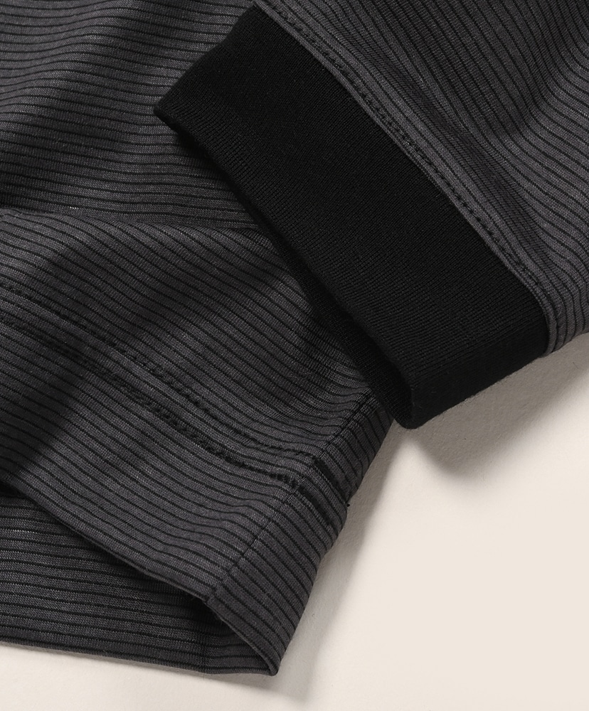 32G Wool Stripe LS Tee Charcoal/チャコール L(MEN)