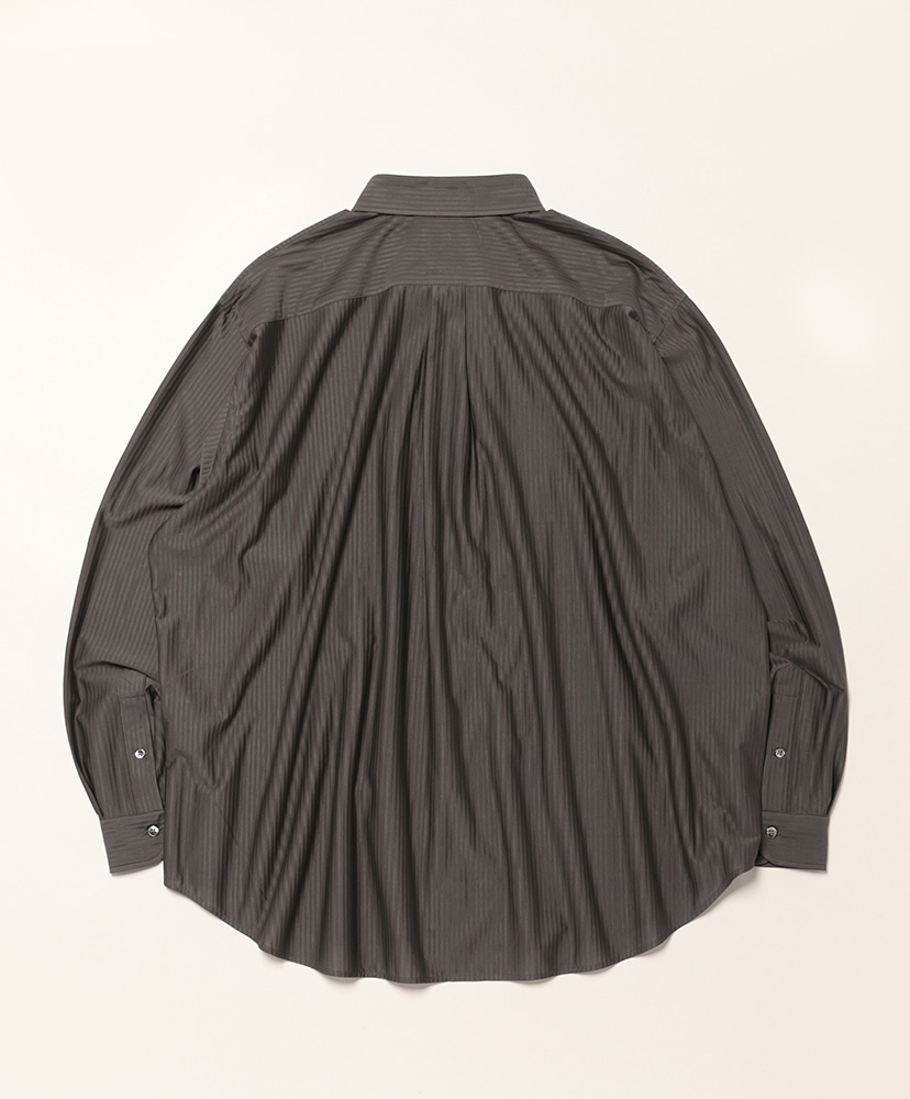 46G Stripe Atmosphere Shirt Charcoal Brown/チャコールブラウン L(MEN)