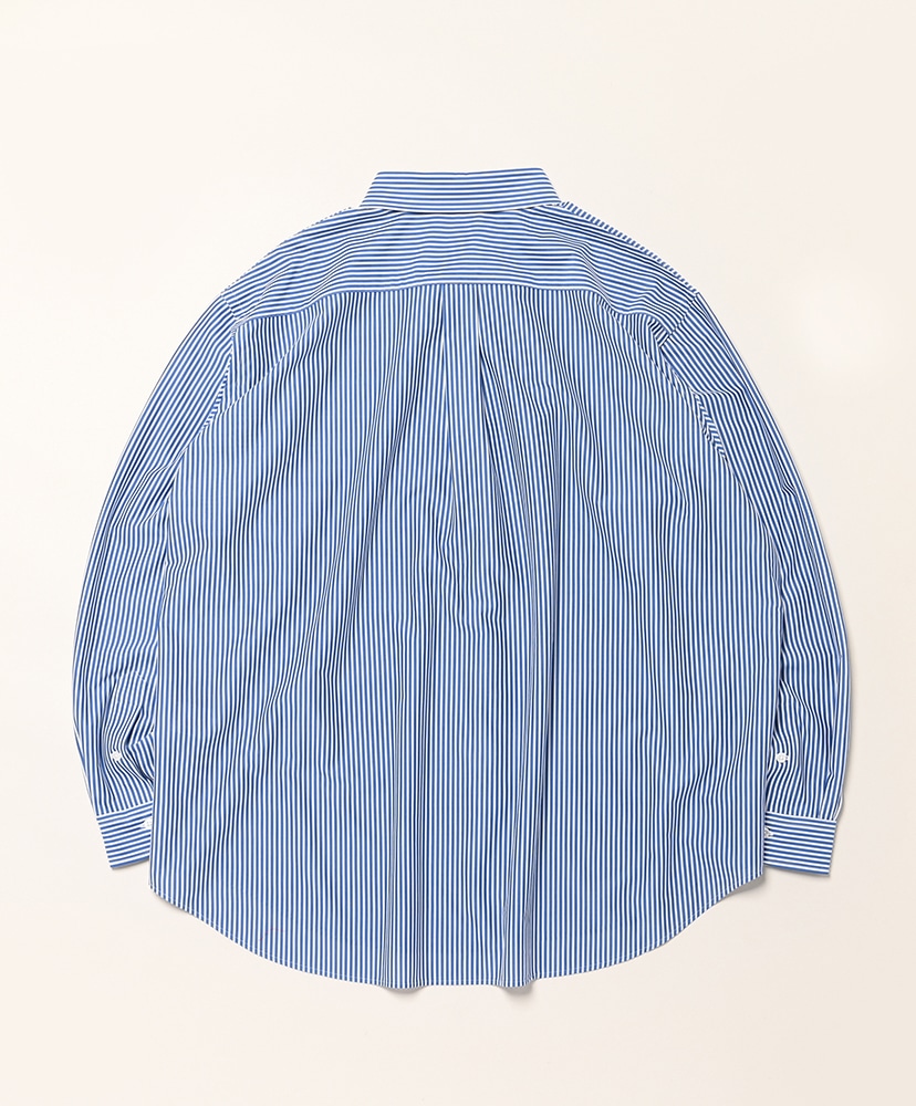 46G Stripe Atmosphere Shirt Navy White/ネイビーホワイト L(MEN)