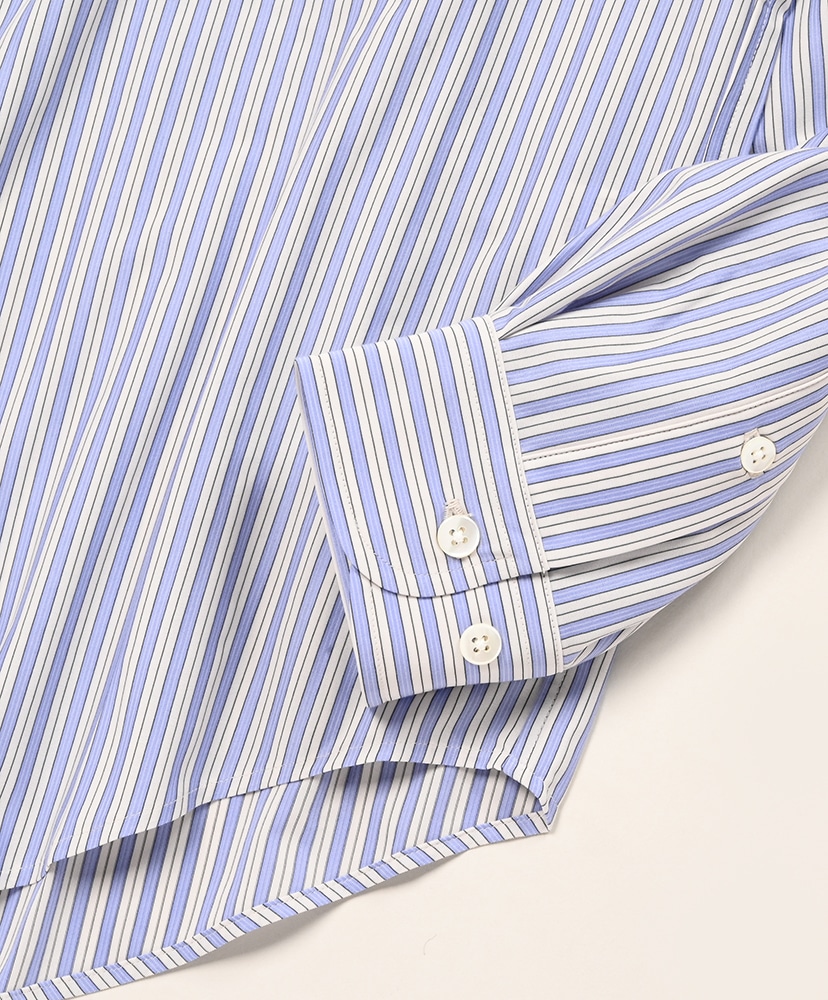 46G Stripe Atmosphere Shirt Sax Black/サックスブラック L(MEN)