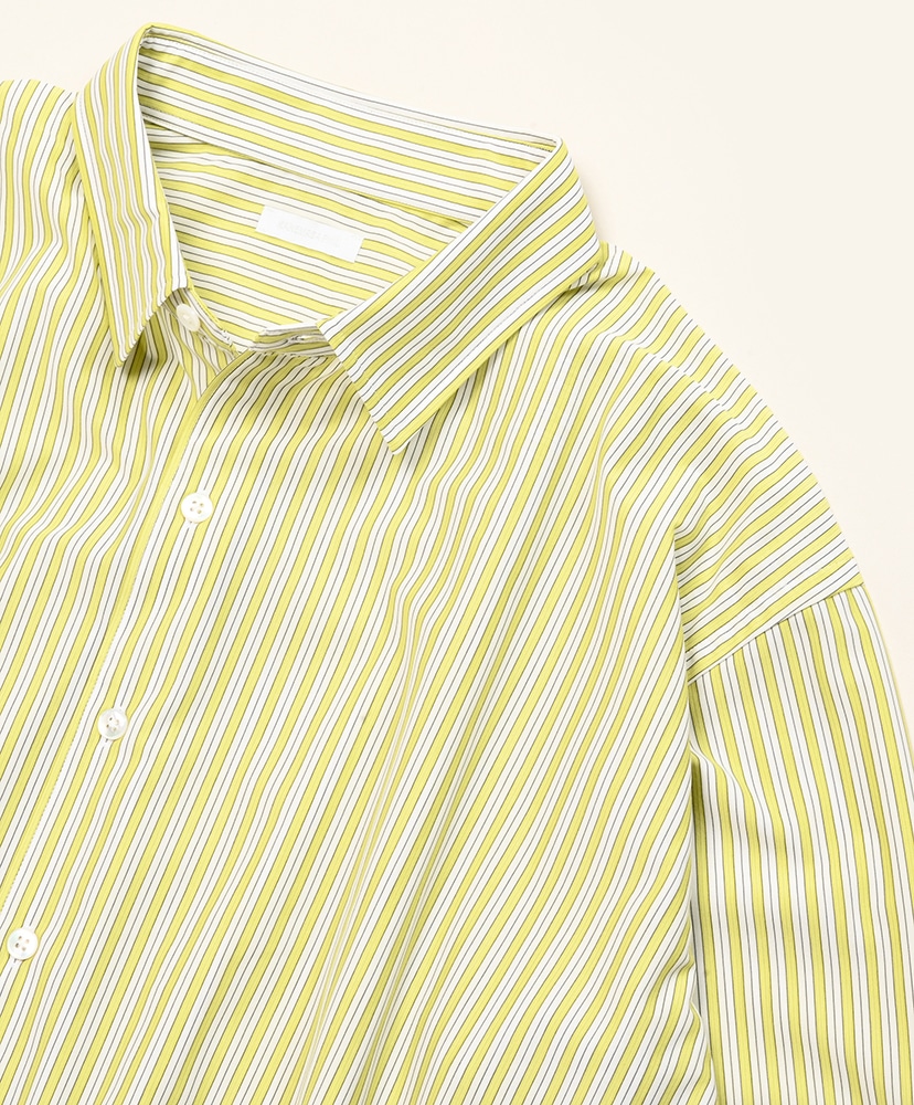 46G Stripe Atmosphere Shirt Yellow Black/イエローブラック L(MEN)