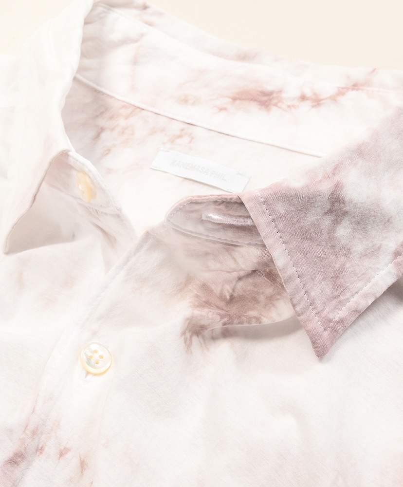 46G Tie Dye Artisan Shirt White Gray Dye/ホワイトグレーダイ L(MEN)