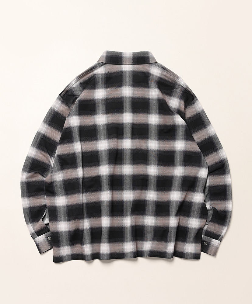 28G Ombre Check Balise Shirt Black White/ブラックホワイト L(MEN)