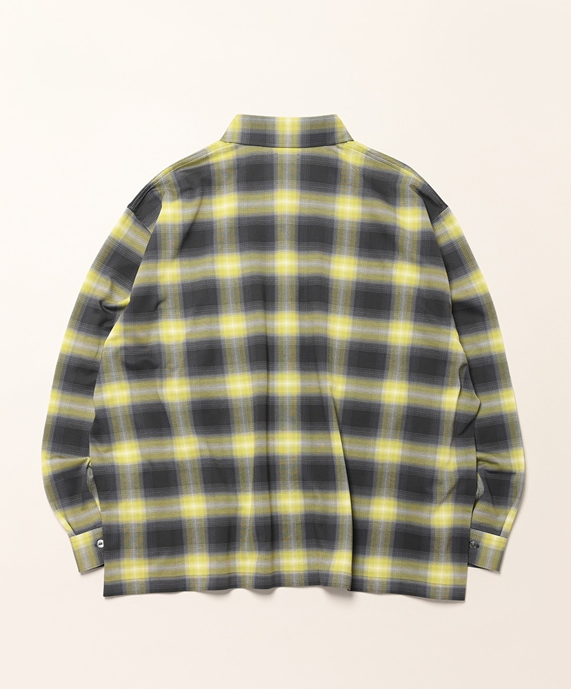 28G Ombre Check Balise Shirt Charcoal Yellow/チャコールイエロー M(MEN)