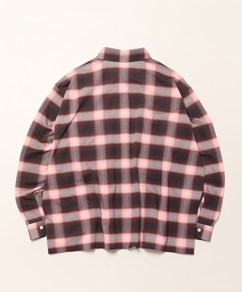 28G Ombre Check Balise Shirt Pink Beige/ピンクベージュ L(MEN)