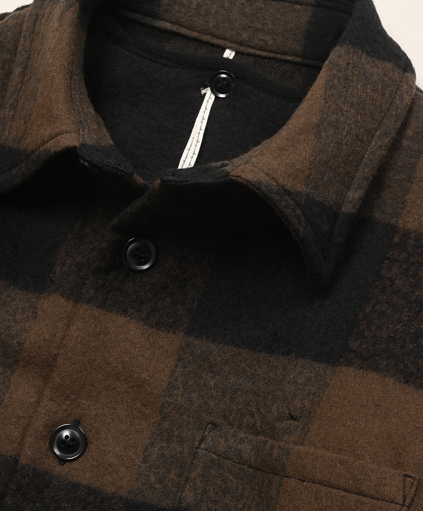 Outer Overshirt With Detachable Liner Brownバッファローチェック/ブラウンバッファローチェック 36(MEN)
