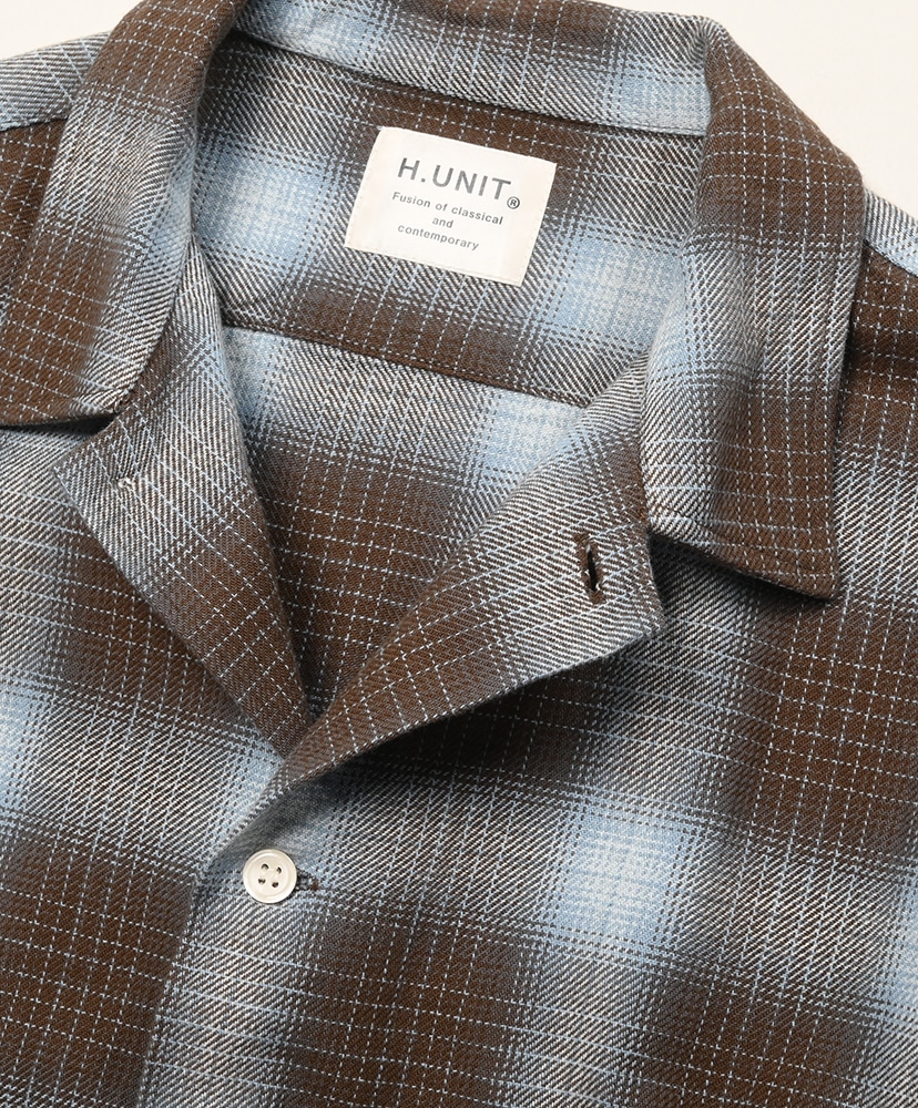 Indigo Check Shirt Brown/ブラウン 2(MEN)