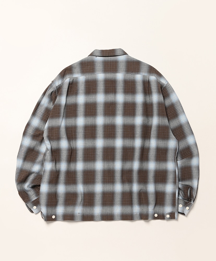 Indigo Check Shirt Brown/ブラウン 2(MEN)