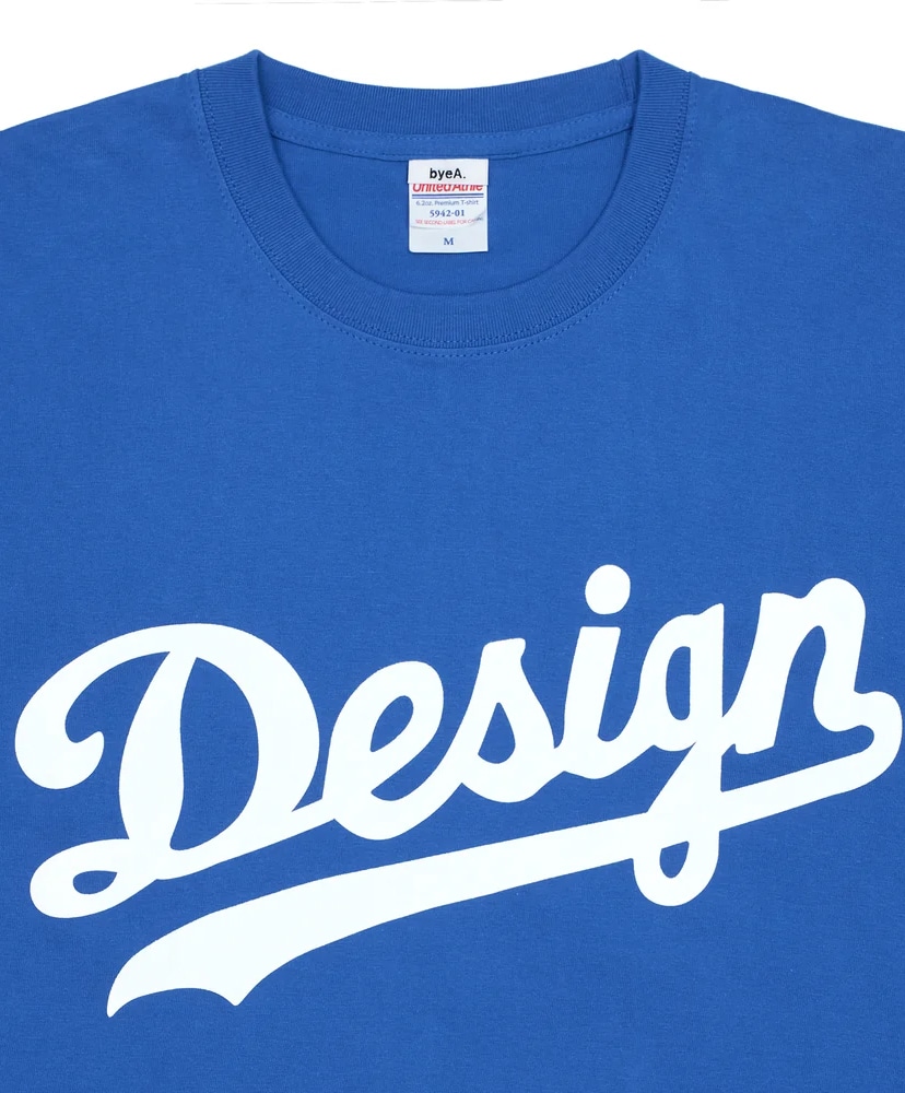 Design Tee Blue/ブルー L(MEN)