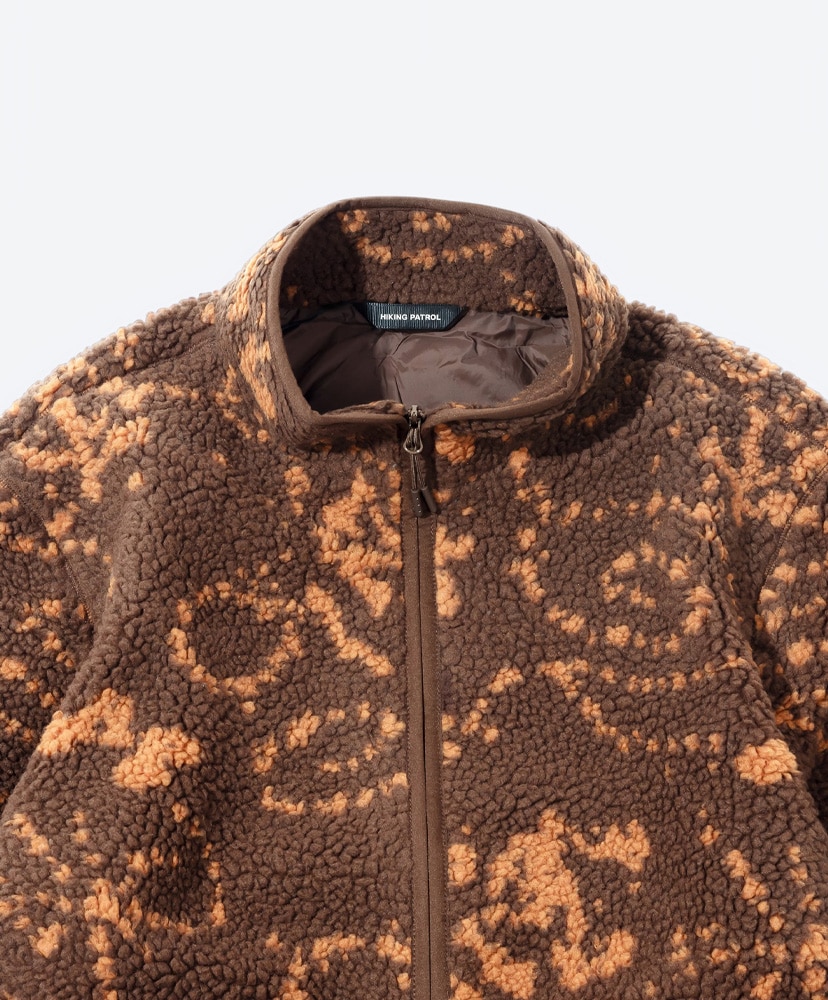 Print Fleece Jacket Burnt Orange/バーントオレンジ L(MEN)