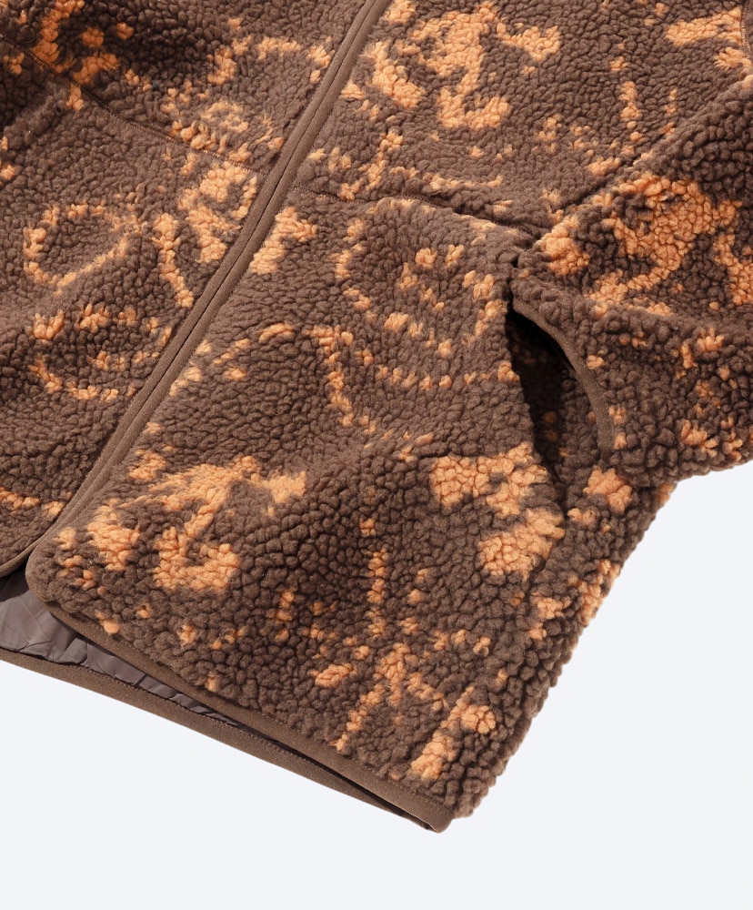 Print Fleece Jacket Burnt Orange/バーントオレンジ L(MEN)